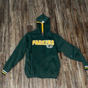 NFL Green Bay Packers Zip Up Hoodie - Green and Yellow